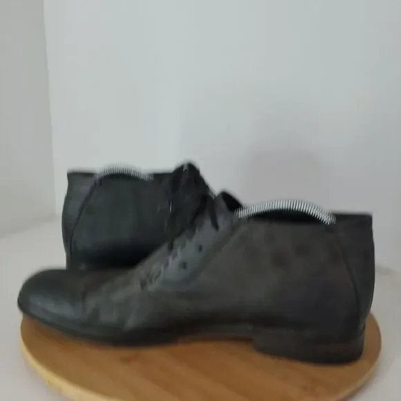 John Varvatos Black Leather Chukka Boots Men's Size 10.5